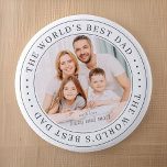 The World's Best Dad Classic Simple Photo<br><div class="desc">This simple and classic design is composed of serif typography and add a custom photo.</div>