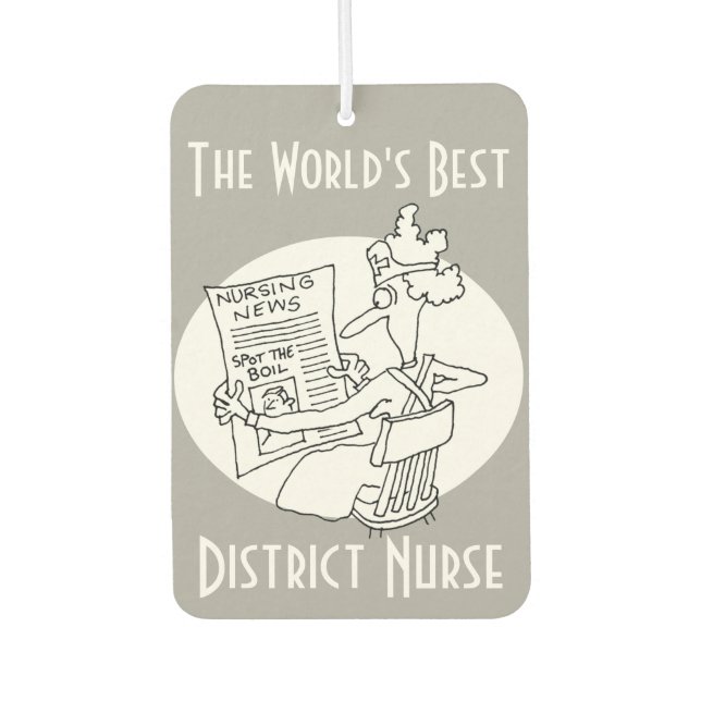 The World's Best District Nurse Car Air Freshener (Front)