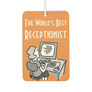 The World's Best Office Receptionist Car Air Freshener