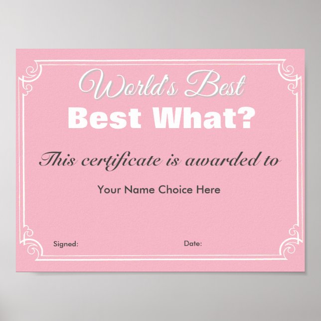 The World's Best Poster (Front)