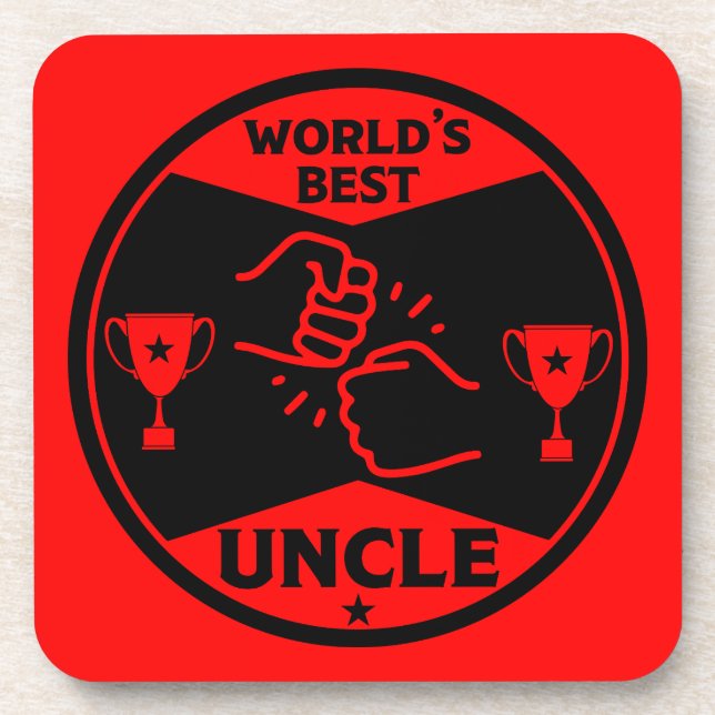 The worlds Best Uncle Coaster (Front)