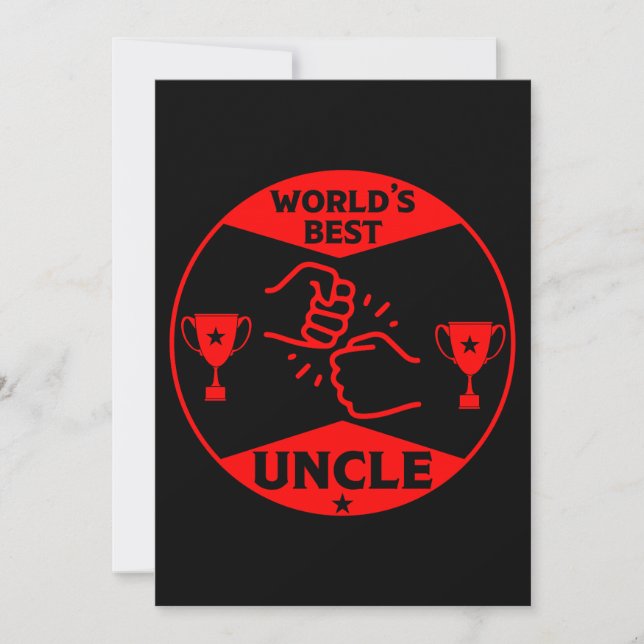 The worlds Best Uncle Holiday Card (Front)