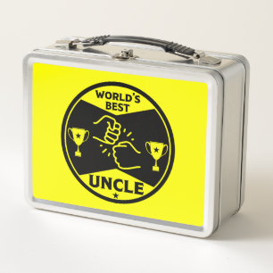 The worlds Best Uncle Metal Lunch Box