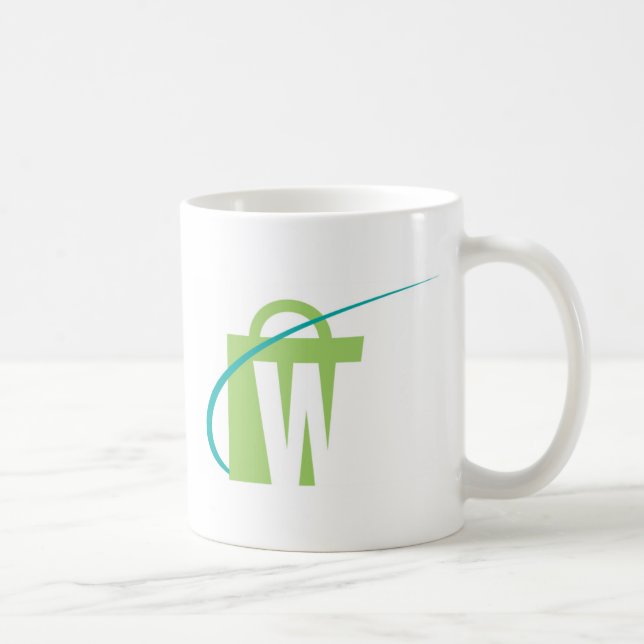 The Worlds Biggest: White "W" Mug (Right)