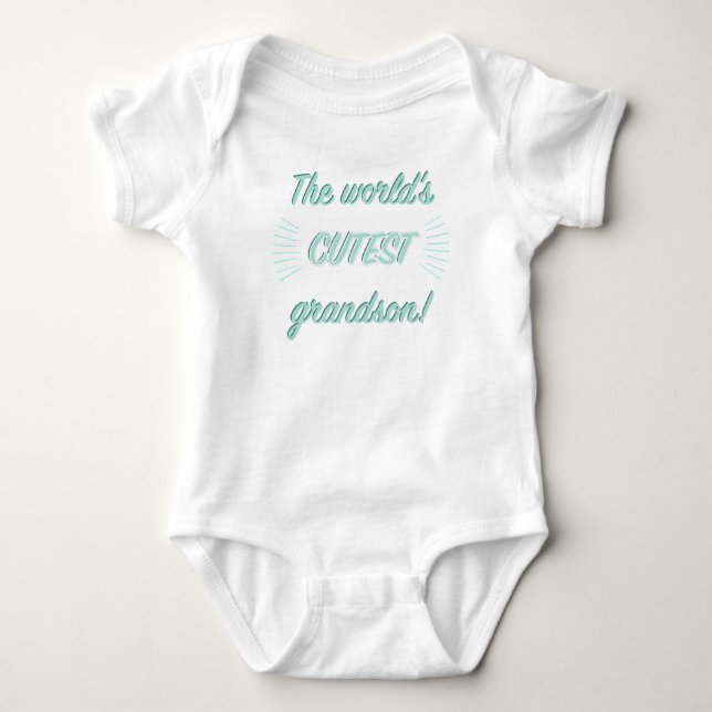 The World's Cutest Grandson. Baby Bodysuit (Front)