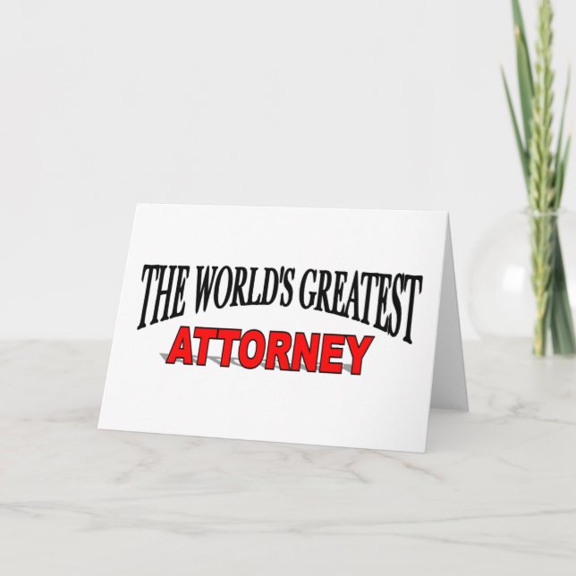 The World's Greatest Attorney Card (Front)