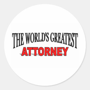 The World's Greatest Attorney Classic Round Sticker