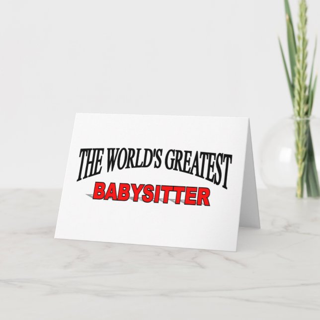 The World's Greatest Babysitter Card (Front)