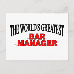 The World's Greatest Bar Manager Postcard