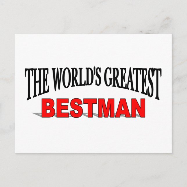 The World's Greatest Bestman Postcard (Front)
