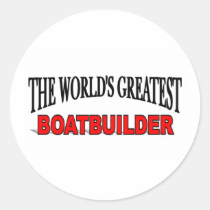 The World's Greatest Boatbuilder Classic Round Sticker