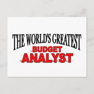 The World's Greatest Budget Analyst Postcard