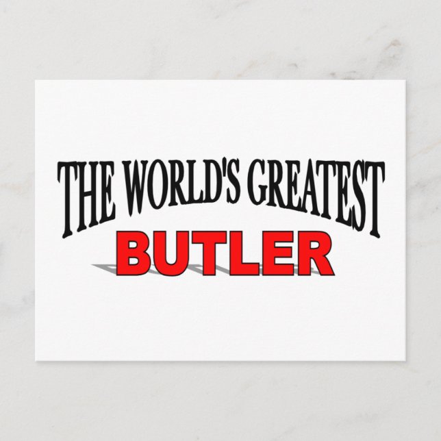 The World's Greatest Butler Postcard (Front)