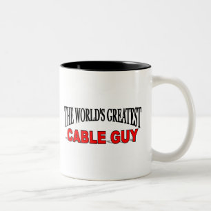 The World's Greatest Cable Guy Two-Tone Coffee Mug