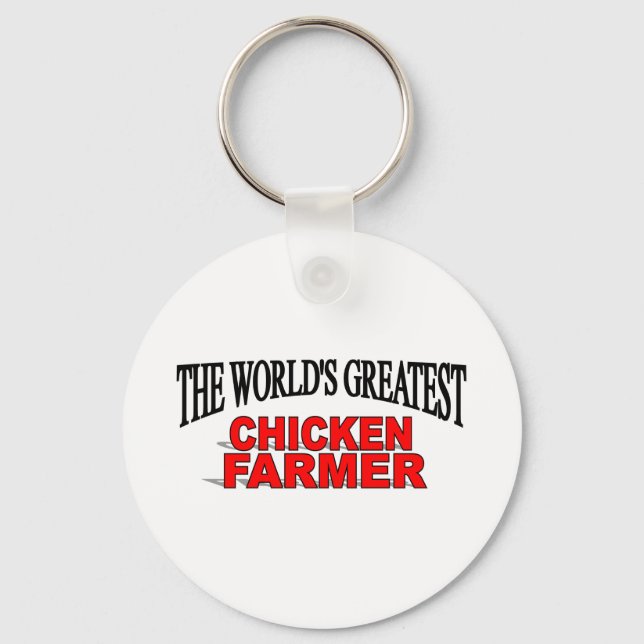 The World's Greatest Chicken Farmer Key Ring (Front)