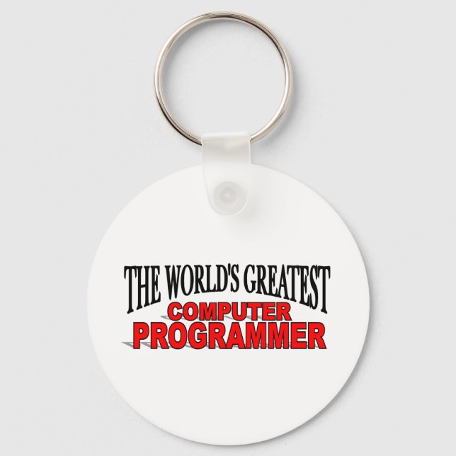 The World's Greatest Computer Programmer Key Ring (Front)