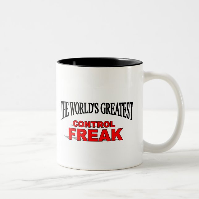 The World's Greatest Control Freak Two-Tone Coffee Mug (Right)