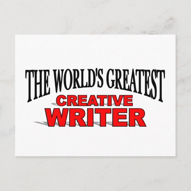 The World's Greatest Creative Writer Postcard (Front)