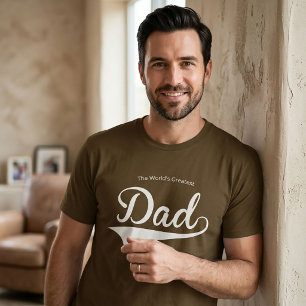The World's Greatest Dad T-Shirt - Black or Dark