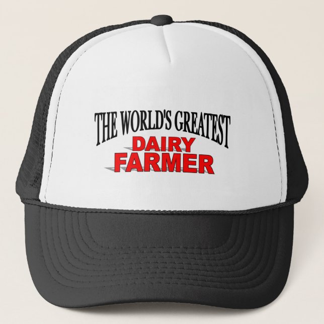 The World's Greatest Dairy Farmer Trucker Hat (Front)