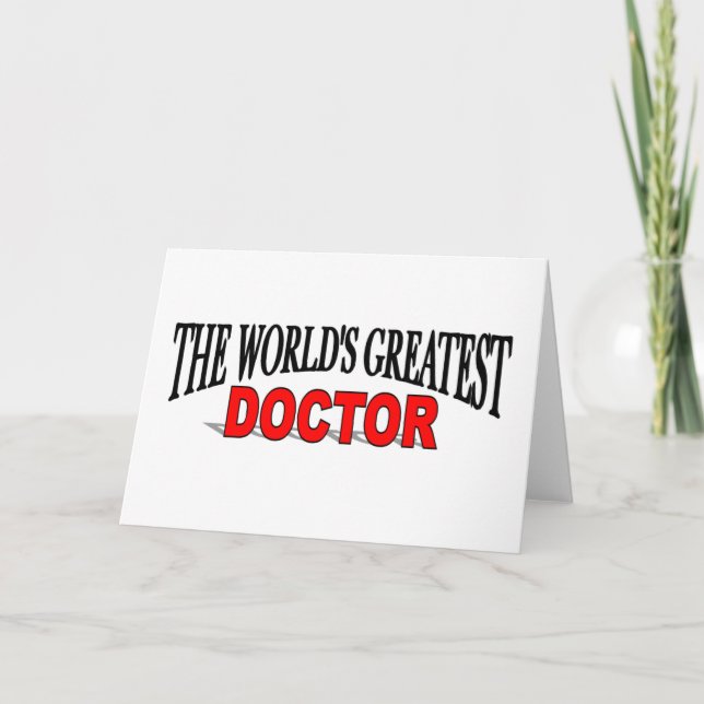The World's Greatest Doctor Card (Front)