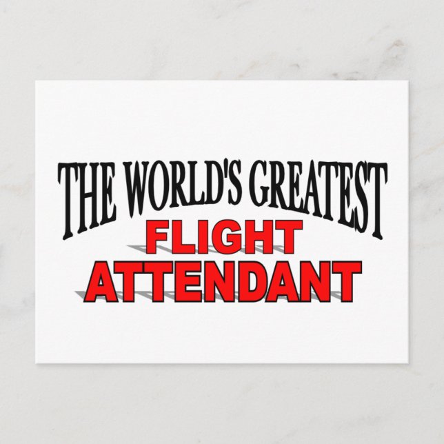 The World's Greatest Flight Attendant Postcard (Front)