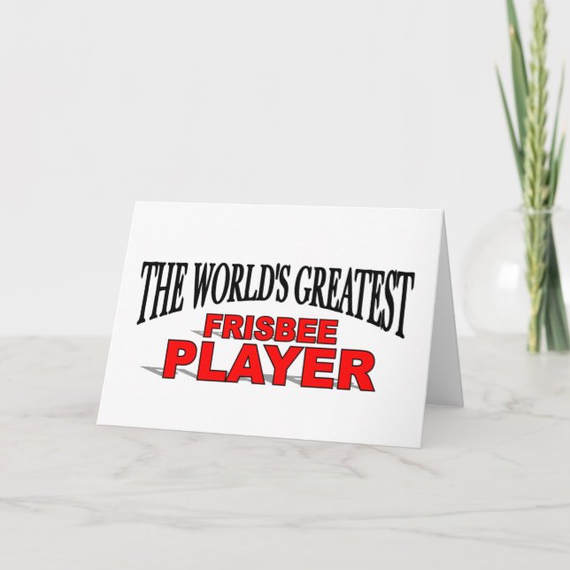 The World's Greatest Frisbee Player Card (Front)
