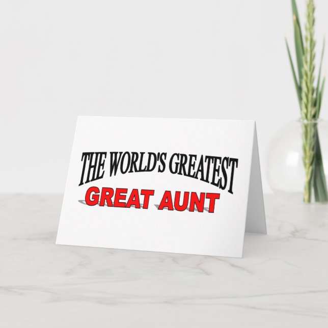 The World's Greatest Great Aunt Card (Front)