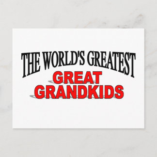 The World's Greatest Great Grandkids Postcard