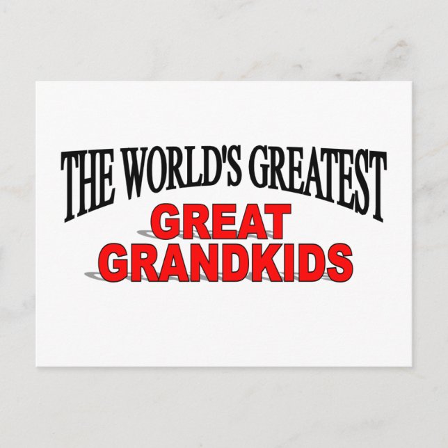 The World's Greatest Great Grandkids Postcard (Front)