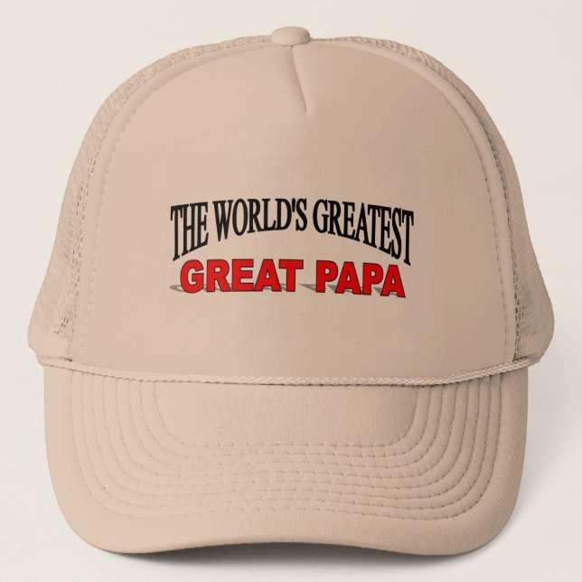 The Worlds Greatest Great Papa Trucker Hat (Front)