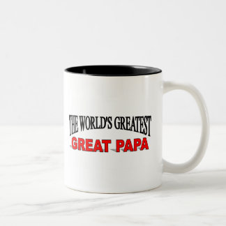 The World's Greatest Great Papa Two-Tone Coffee Mug