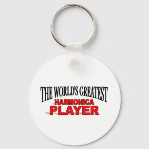 The World's Greatest Harmonica Player Key Ring