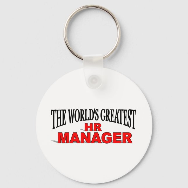 The World's Greatest HR Manager Key Ring (Front)