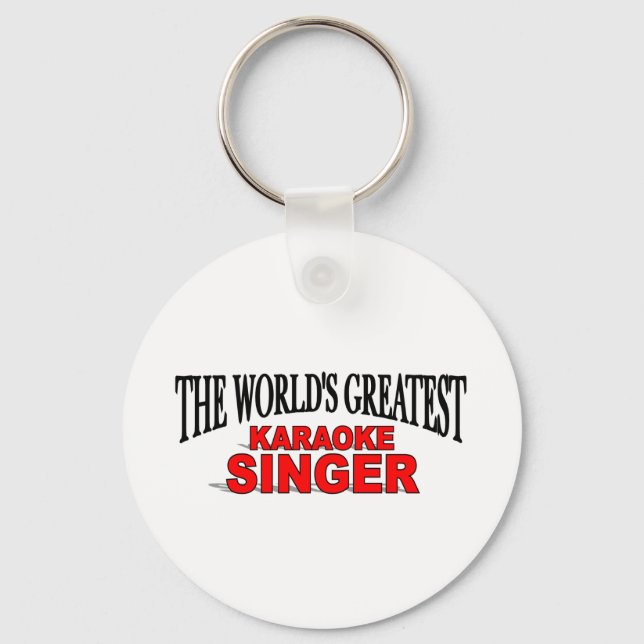 The World's Greatest Karaoke Singer Key Ring (Front)