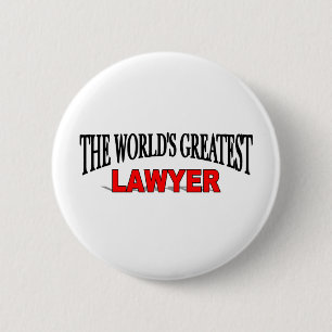 The World's Greatest Lawyer 6 Cm Round Badge