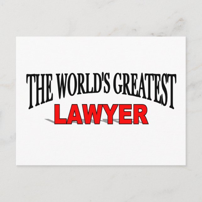 The World's Greatest Lawyer Postcard (Front)