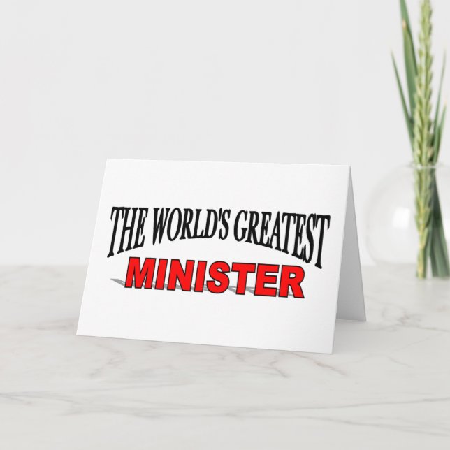 The World's Greatest Minister Card (Front)