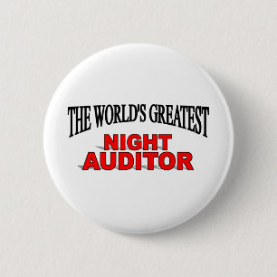 The World's Greatest Night Auditor 6 Cm Round Badge