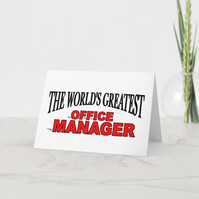 The World's Greatest Office Manager Card (Front)