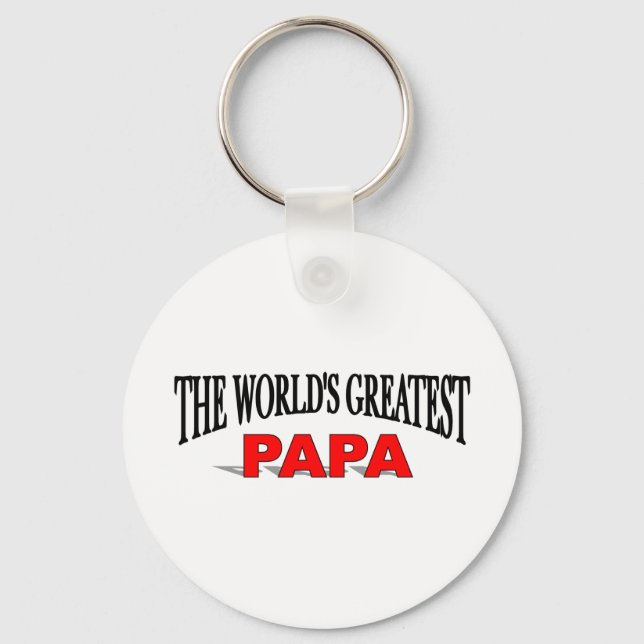 The World's Greatest Papa Key Ring (Front)