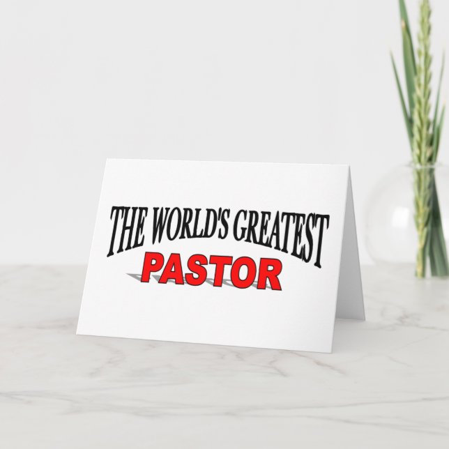 The World's Greatest Pastor Card (Front)