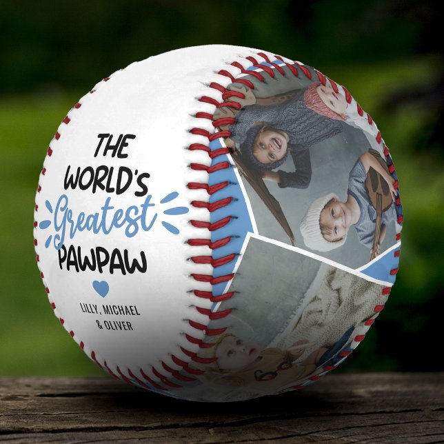 The World's Greatest Pawpaw 4 Photo Baseball (Creator Uploaded)