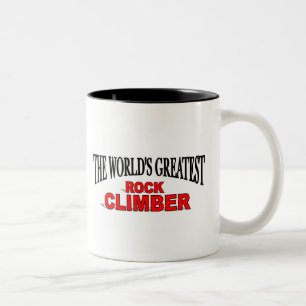 The World's Greatest Rock Climber Two-Tone Coffee Mug