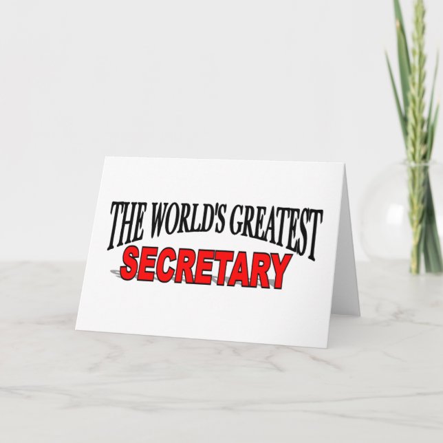 The World's Greatest Secretary Card (Front)