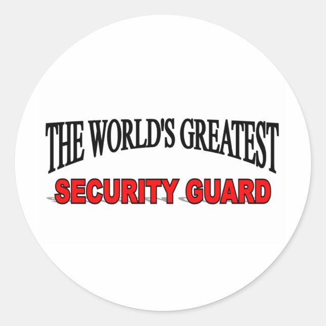 The World's Greatest Security Guard Classic Round Sticker (Front)
