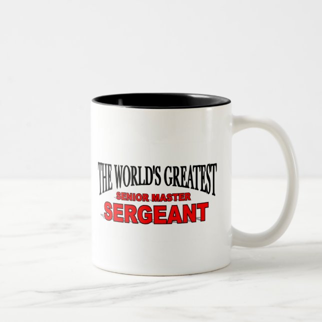 The World's Greatest Senior Master Sergeant Two-Tone Coffee Mug (Right)