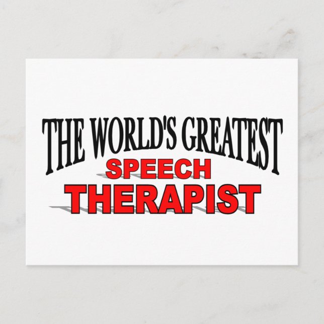 The World's Greatest Speech Therapist Postcard (Front)