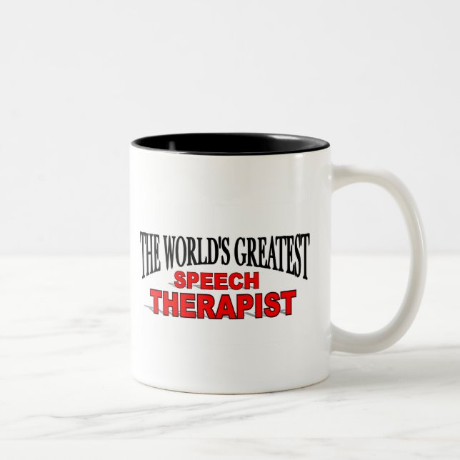 The World's Greatest Speech Therapist Two-Tone Coffee Mug (Right)