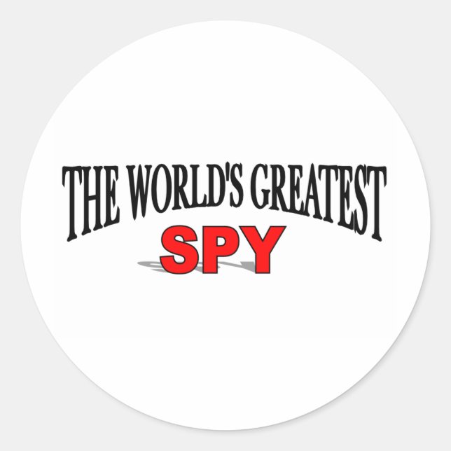 The World's Greatest Spy Classic Round Sticker (Front)